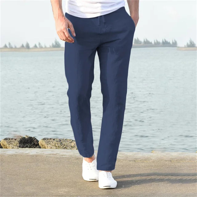 Poli - Airy Linen Trousers for Men for Summer