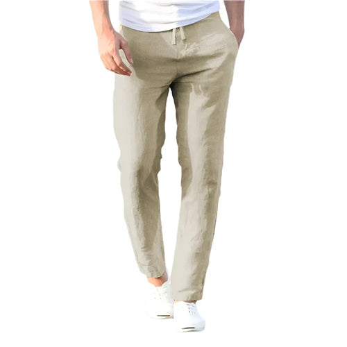 Poli - Airy Linen Trousers for Men for Summer